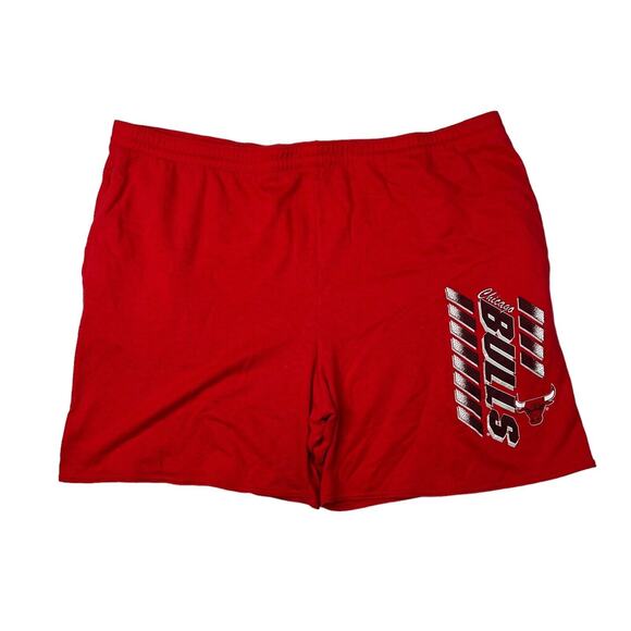 Vintage 90s NBA Chicago Bulls Basketball Sweat Shorts FLAW Red Mens L Large - Picture 1 of 6